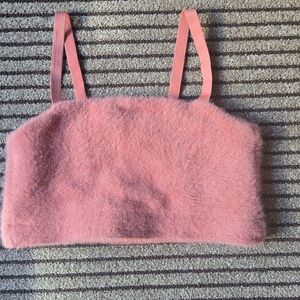 Gymshark Fuzzy Pink Cropped Tank Top Cami – Size Medium Act232